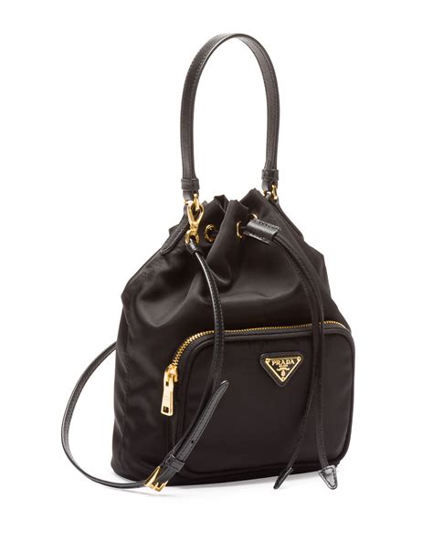 prada tessuto bucket shoulder bag|Prada nylon shoulder bag price.